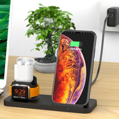 중국 Wireless Charger 3 in 1 Smart Station for iPhone Air Pods Apple Watch Charging Dock Stand 판매용