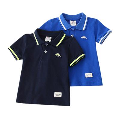 China Baisheng Design Kids Solid 100% OEM Service Garment Cotton Short Sleeve Babies Boy Shirt Plain Dry Super Anti-Shrink Embroidery Polo Shirts for sale