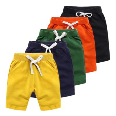 China Baisheng Breathable Wear Customize Breathable Solid Design Cotton Plain Toddler Boy White QUICK DRY Sports Shorts For Kids for sale