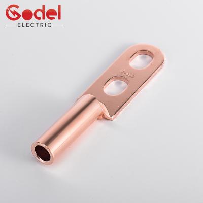 China Wire Connecting Lug DTS-50 Two-hole Copper Connector Aluminum Bimetallic Copper Cable End Lug for sale