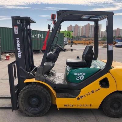 China 1.6M Fork Width Used Komatsu FD30 3Ton LPG Forklift for Machinery Repair Shops for sale