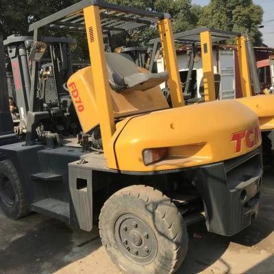 China White TCM FD70 Forklift Used 3T 5T 10T 15T 20T 25T 30T Good Condition 1.8M Fork Length for sale