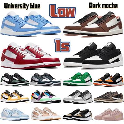 China Dark Gray Gym Red White Atmosphere Teal Gold Toe Men Women Sneakers Trainers Light Smoke UNC Jordaneliedly Rubber Mens Basketball Shoes for sale