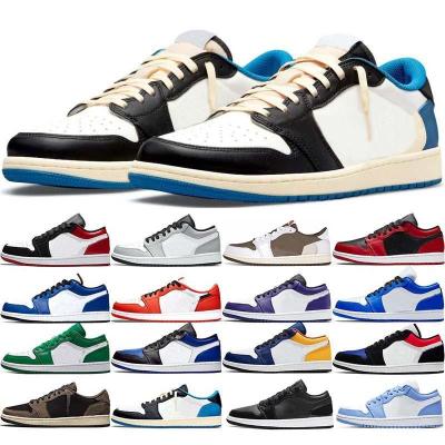 China 2022 Gray Bred Toe Starfish Team Black Red Men UNC Jordaneliedly Crater Sneakers Low 1 Basketball Shoes Trainers Shoes Rubber Women for sale