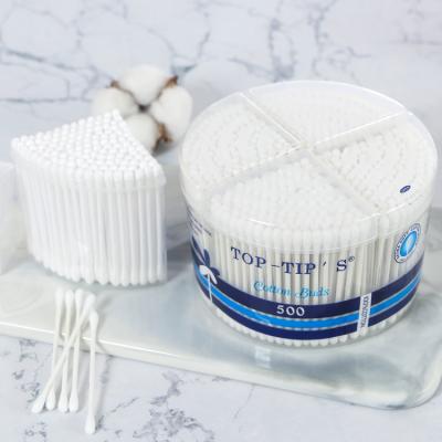 China 500PCS Soft and Gentle Four Divided Eco-Friendly Ear Cleaning Cotton Swab Stick Cotton Paper Buds for sale