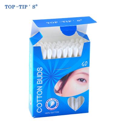 China 100% Eco-friendly Q-Tips Stick Paper Cottons Buds Eco Ear Cleaning Cotton Swabs In Color Box for sale