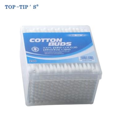 China 200PCS Cosmetic Swab Disposable Wholesale Cotton Tool OEM Natural Flexible Cotton Buds Q-Tips Cotton Swabs for sale