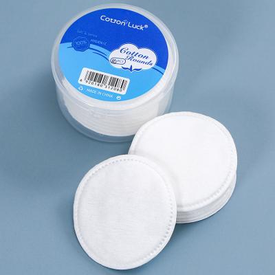 China Portable Package 10PCS Travel Use Disposable / Eco-Friendly Small Travel Use Portable Pure Disposable Cotton Pads Face Make Up Remover Pad for sale