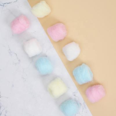 China White Colored Cotton Wadding Balls Pink Disposable Soft And Soft Absorbent Cotton Wadding Balls for sale