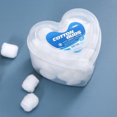 China New Heart Shape Box Cotton Soft Disposable Custom 100% Pure Wool Ball Colorful Cotton Ball for sale