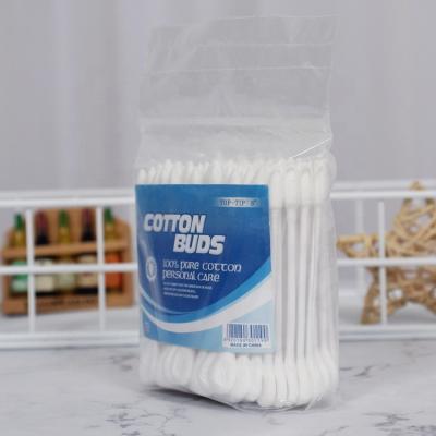 China Eco-friendly Makeup Tools OEM Flat Headed Tips Cotton Swabs Cosmetic Q Tips Cotton Buds for sale