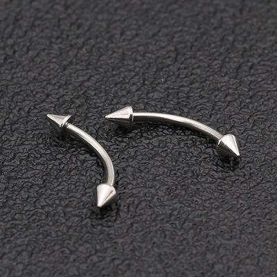 China FASHIONABLE Curved Hypoallergenic Barbell Stainless Steel Eyebrow Nails for sale