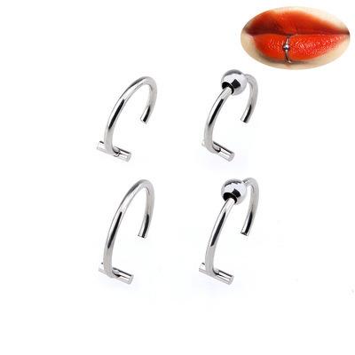 China FASHIONABLE Stainless Steel Nose Ring Nose Studs Titanium Steel Lip Studs Universal Piercing Jewelry for Men and Women for sale