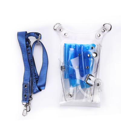 China Convenient Clear PVC Barber's Modern Shoulder Tote Bag Transparent Cross Body Chain for Hairdressing for sale