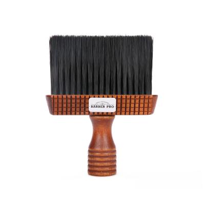 China Wooden Barber Hair Removal Brush Flat Brush Salon Neck Cloth Brush for sale