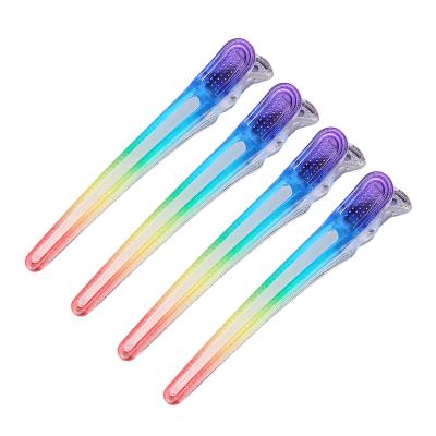 China Professional Salon Wholesale Rainbow Color Hair Clips For Hair Salon Fashion Snap Clip Hair Accessories Hairpins for sale