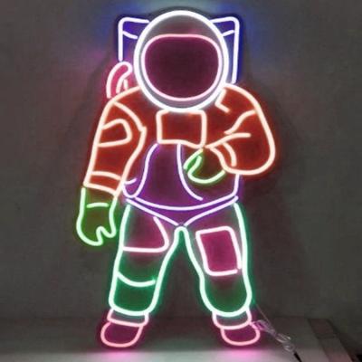 China Wall Mounted / Hanging Neon Sign Astronaut Shape Custom Neon Sign For Wall Decoration for sale