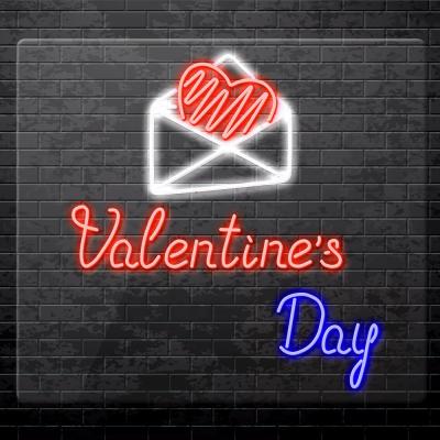 China 52*63.6CM Valentines Day Wall Mounted Neon Sign Led Light Wall Neon Love Indoor Decor For Party Used for sale