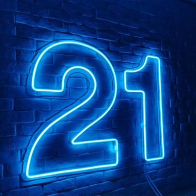 China RGB Birthday Party Decoration PVC Acrylic Wall Sign Wall Mounted/Hanging Neon Logo For Wall Decoration Ideas for sale