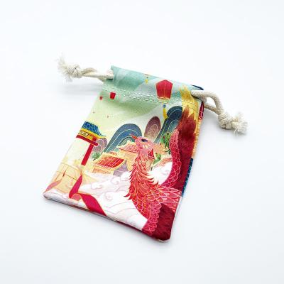 China Custom Printed Eco-friendly Ring Velvet Jewelery Pouch Jewelry Packaging Pouch for sale