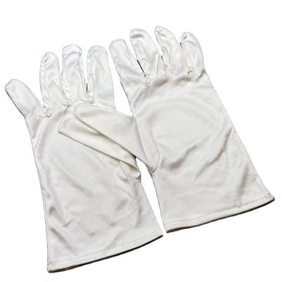 China White Lint Free And Dust Proof Micro Fiber Gloves For Production Line Inspection Use for sale