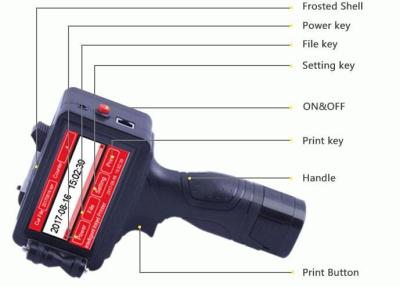 China Sacken Sie Flaschen-Karton-tragbaren Handtintenstrahl-Drucker mit lösliche Tinten-schnellem Toner ein zu verkaufen