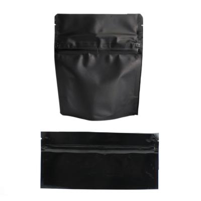 China Factory Price Wholesale Printing Black Matte Moisture Proof With Zip Lock Mylar Bags Packaging for sale