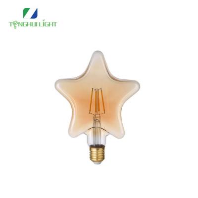 China Cheap residential e27 360 degree star led vintage filament lamp light 4w 6w 8w with all kinds PF to finish amber opal smoke for sale