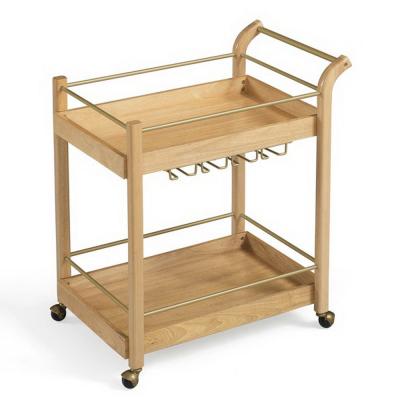 China Professional Hotel Solid Wood Multifunctional Wooden Trolley for sale