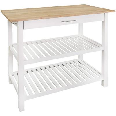 China Casual Top Rated Modern Wooden Small Kitchen Storage Island Cart for sale