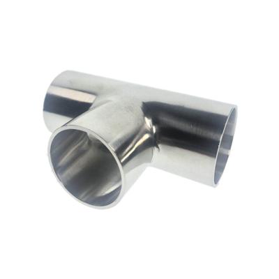 China 200series 300 Food Grade Ss304 316 Series 400series Custom Stainless Steel Pipe Fitting Tee Sanitary Pipe Fitting Tee for sale