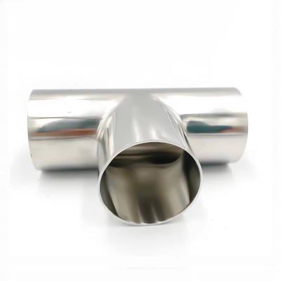 China 200series 300 Series 400series Sanitary Weld Tee Stainless Steel Butt Weld Fitting Sanitary Tee for sale