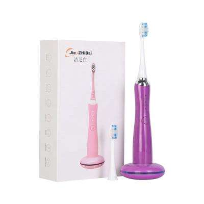 China Battery Powered Deep Clean Rechargeable Radio Charging Automatic Electric Ultrasonic Toothbrush For Adult Female for sale