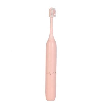 China Waterproof Pink Color AA Rotary Switch Battery Operated Deep Cleaning Replaceable Toothbrush for sale