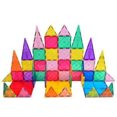 China Preschool Magnetic Rod Toys Hot Selling Magnet Tiles Magnetic Building Blocks Set 3D Model Toys for sale