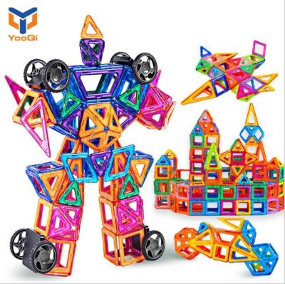 China Educational plastic building block yuqi the magnetic block set for preschool plastic building tiles blocks magnetic toys for sale