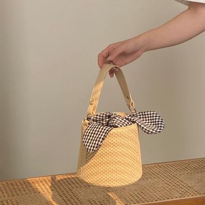 China Multifunctional Purpose Fashion Bags 2022 Women Bucket Bag Straw Handbags Ladies Custom Women Handbags for sale