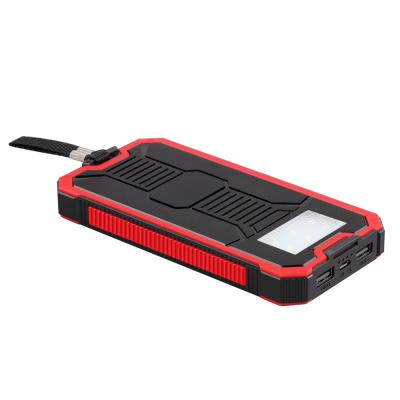 China LED Display Led Light Outdoor Cell Phone Portable Charger 15000mah Universal Solar Power Bank for sale