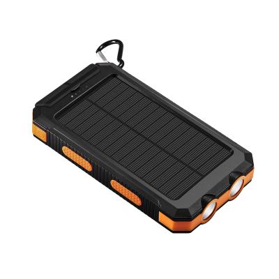 China Unique Design Compass Solar Panel Charging Waterproof 6000mAh Solar Power Bank Mobile Charger for sale