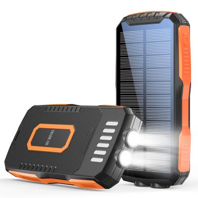 China IPX5 Fast Charger Portable Solar Waterproof Outdoor Travel Support Qi Solar Power Bank DIAMUAR Brand for sale