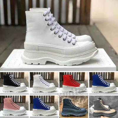 China Fashion Trend Designer Boots Fashion Casual Shoes Walk Slick Canvas Sneaker Arrivals Platform High Tops Pale Pink Red royal white triple for sale