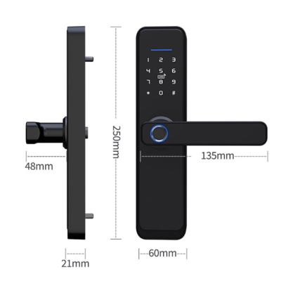 China Luxury Fashion Airbnb Tuya Bike Cylinder Cabinet Hotel Digital Biometric Smart Electronic Glass Door Lock for sale