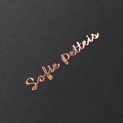 China Customized waterproof factory rose gold metal name sticker metal electroplating stickers for watch for sale