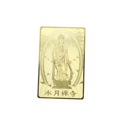 China Shiny Gold Europe Business Card Stainless Steel Metal Name Card for sale