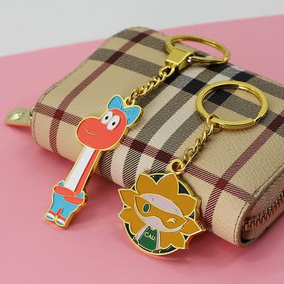 China Free Cute Soft Enamel Metal Business Gift China Factory Design Key Chain Key Chain For Women for sale