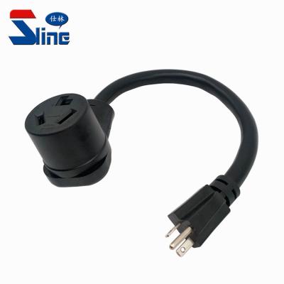 China Heavy Duty Home Appliance Adapter Mains Cord 20 Amp NEMA 6-20P Male Plug To Dryer 3 Prong 30 Amp 10-30R Female Receptacle With STW 10AWG/3C for sale