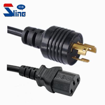 China Home Appliance USA Twist Lock Plug NEMA L7-15P To IEC 320 C13 Locking Power Cord Cable 15A 277V Used In Canada USA America American Market for sale