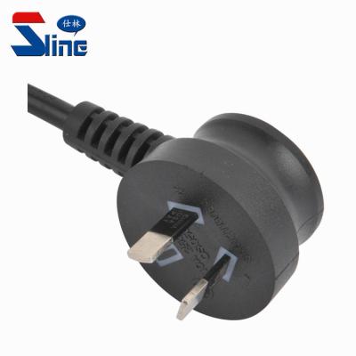 China Home Appliance 90 Degree Angled Australia 2 Pin Power Cord Plug With Australian Mains Lead SAA Certification for sale