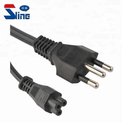 China Home Appliance Brazil 3 Pin Plug To IEC 320 C5 Mickey Mouse Laptop Power Cord Cable With Brazilian INMETRO / UC Certification for sale