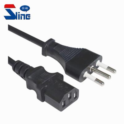 China Italian Home Appliance 3 Pin Power Cord Plug To IEC 320 Female C13 Mains Cable With Italy IMQ Certification for sale